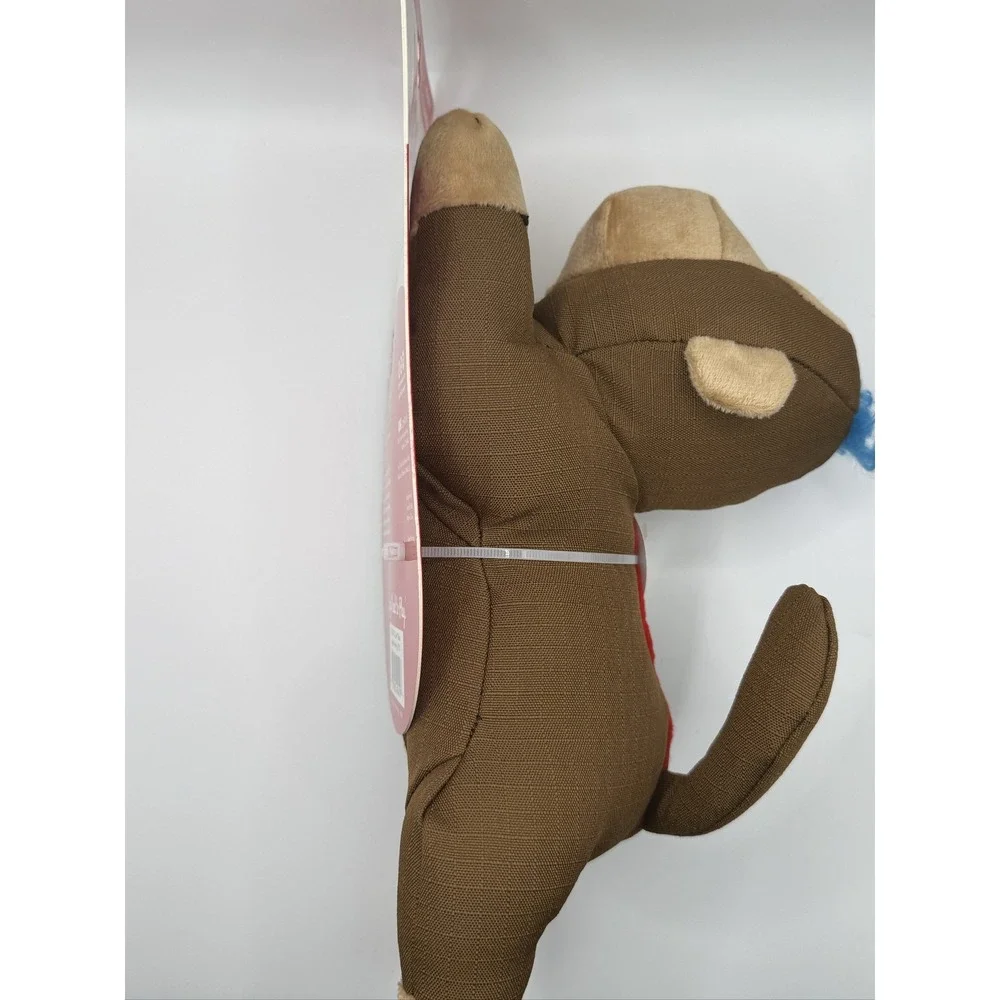 KONG Cozie Ultra Megan Monkey Dog Toy Large Squeaky Ripstop Brown Blue